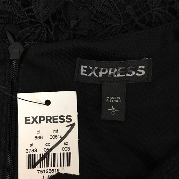 NWT Express Back Cut Out Lace Trim Top Large - Picture 8 of 8